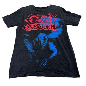 Ozzy Osbourne T-Shirt Mens SM Black Vintage Graphic Rock Band Short Sleeve Tee